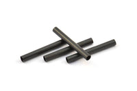 Black Tube Beads, 25 Oxidized Brass Black Tube Beads (3x25mm) Bs 1441 S265