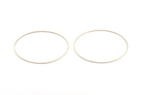 70mm Silver Rings - 6 Antique Silver Plated Circle Connectors (70x1x1mm) Bs 1103 H1171