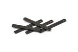 Black Earring Pendant, 15 Oxidized Brass Black Bars (28x3x1mm) BRC 155--A0831 S887