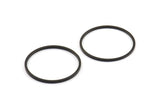 24mm Black Rings, 24 Oxidized Brass Black Circle Connectors (24mm) Bs 1092 S199