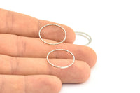 Silver Geometric Jewelry, 25 Silver Tone Cutting Circles (20mm) A0587 H1089