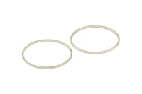 Silver Textured Ring, 12 Silver Tone Textured Circles (35mm) A0590 H1323