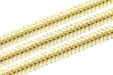 Fish Bone Chain, 2 M Raw Brass Fish Bone Chain, (9mm ) Z094