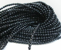 Onyx Stone 4 mm Faceted Gemstone Round Beads 15.5 inches T049