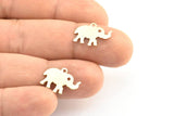 Brass Elephant Blank, 24 Raw Brass Elephant Blanks With 1 Loop (12x16x0.4mm) N0098