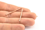 Himmeli Copper Tubes, 30 Raw Copper Tube Beads (2x40mm) D0103