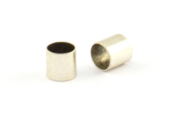 Antique Silver Tube Bead, 50 Antique Silver Plated Brass Tube Beads (5x5mm) Bs 1460 H0318