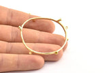 Circle Geometric Pendant, 2 Raw Brass Textured Circle Geometric Pendant With 1 Loop, Earrings, Findings (52x1.9mm) BS 1954
