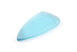 Turquoise Cat&#39;s Eye Stone, 2 Turquoise Cat&#39;s Eye Gemstones in Teardrop Shape (38x20x4mm) X070