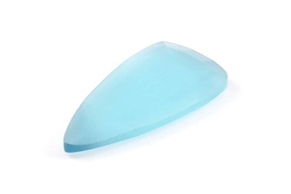 Turquoise Cat&#39;s Eye Stone, 2 Turquoise Cat&#39;s Eye Gemstones in Teardrop Shape (38x20x4mm) X070