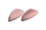 Lilac Cat&#39;s Eye Stone, 2 Lilac Cat&#39;s Eye Gemstones in Teardrop Shape (38x20x4mm) X072