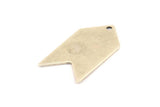 Arrow Stamping Pendant, 5 Antique Silver Plated Brass Arrow Stamping Pendant Tags With 1 Hole (15x30mm) B0078 H0493