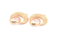Rose Gold Crescent Pendant, 1 Rose Gold Plated Brass Crescent Pendants With 1 Loop and 15.5x20mm Pad Setting (43x34x2.8mm) BS 1885 Q0414