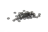 6mm Jump Rings, 125 Oxidized Brass Black Jump Rings (6x1mm) A0357 S474