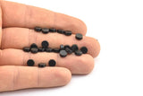 Round Spacer Bead, 25 Oxidized Brass Black Circle Industrial Spacer Bead, Findings (6x2.5mm) Bs-1329 S382