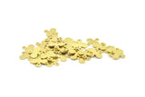 Brass Tag Connector, 24 Raw Brass Tiny Tags With 2 Holes, Stamping Tags, Connectors (15x15x0.8mm) A0889