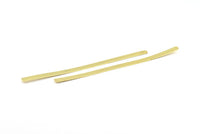 Brass Bracelet Blank, 2 Raw Brass Flat Stamping Bracelet Blanks (145x6x1mm) BRC002