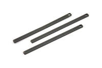Black Bar Pendant, 12 Oxidized Brass Black Bar Pendant, Findings (55x3x1mm) Brc 154--a0826 A0907 S289