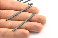 Black Bar Pendant, 12 Oxidized Brass Black Bar Pendant, Findings (55x3x1mm) Brc 154--a0826 A0907 S289