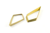 Open Triangle Charm - 12 Raw Brass Triangle Thick Cut Connectors (30x15x2.5mm) BS 2330