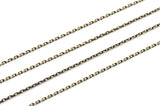 Black Chain, 5 Meters - 16.5 Feet (1.5x2.2mm) Brass Soldered Chain - Bg1.2 ( Z004 )