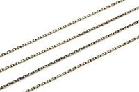 Solder Black Chain, 10 Meters - 33 Feet (1.5x2.2mm) Brass Soldered Chain - Bg1.2 ( Z004 )