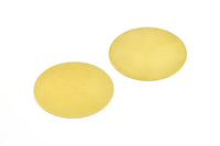 Shiny Huge Blank, 10 Huge Raw Brass Round Stamping Blanks (32mm) Brs 1452-4 A0420