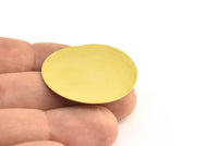 Shiny Huge Blank, 10 Huge Raw Brass Round Stamping Blanks (32mm) Brs 1452-4 A0420