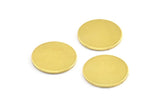 Brass 15mm Disc, 10 Raw Brass Round Stamping Blanks, Tags without Holes (15x1mm) b0109