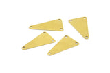 Brass Triangle Charm, 50 Raw Brass Triangle Charms With 3 Hole (20x11mm) A0022
