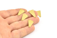 Brass Triangle Charm, 50 Raw Brass Triangle Charms With 3 Hole (20x11mm) A0022