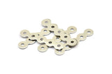Silver Brass Charm, 25 Silver Tone Connector With 5 Holes, Charms, Findings (22x4.5mm) Brs 39 A0285 H0430
