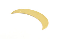 Moon Crescent Pendant, 4 Raw Brass Crescent Pendants, Findings (57x12x0.80mm) BS 1997