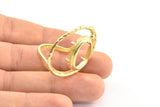 Adjustable Ring Settings, 2 Raw Brass Adjustable Rings Settings With 1 Pad BS 2003
