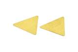 Raw Brass Triangle, 50 Raw Brass Triangle Stamping Blanks (22x25mm) Brs 3020 A0412