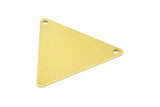 Brass Bohemian Triangle, 50 Raw Brass Triangle Charms With 2 Holes (22x25mm) Brs 3028 A0084