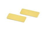 Brass Rectangle Blank, 20 Raw Brass Rectangle Blanks (20x8mm) Brs 161 A0474
