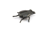 Tiny Bug Charm, 2 Oxidized Brass Black Bug Fly Insect Charms With 1 Loop (29x22x5.5mm) N0495 S387