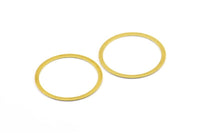 Circle Choker Pendant, 30 Raw Brass Connector Rings (25mm) Brs 450 A0188
