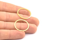 Circle Choker Pendant, 30 Raw Brass Connector Rings (25mm) Brs 450 A0188