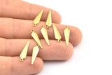 Spike Earring Finding, 50 Raw Brass Spike Charms (20x5mm) Brs 287 A0267