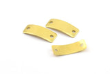 Brass Twisted Charm, 50 Raw Brass Twisted Rectangle Connectors, Findings, Charms (16x6mm) Brs 709 A0383