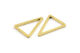 16mm Brass Triangles, 50 Raw Brass Triangle Rings, Connectors (16x12x1.2x1mm) BS 1856