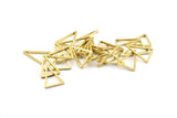 16mm Brass Triangles, 50 Raw Brass Triangle Rings, Connectors (16x12x1.2x1mm) BS 1856