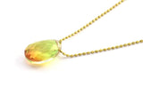 Glass Drop Bead, 4 Orange Color Glass Tear Drop Beads With 1 Hole (12x8x5.5mm) Y213(9)