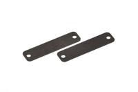 Black Rectangle, 5 Oxidized Brass Black Huge Rectangle Stamping Blank With 2 Holes, Findings (40x10mm) Brs 715-2 A0341 S662