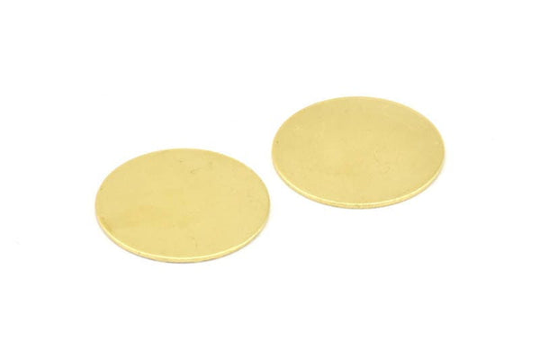 22mm Circle Blank, 8 Raw Brass Circle Blanks  (22x0.8mm) Y063