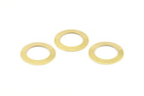 Brass Circle Connectors, 12 Raw Brass Circle Connector Rings (22x3.5x0.7mm) B0101