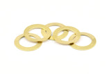 Brass Circle Connectors, 12 Raw Brass Circle Connector Rings (22x3.5x0.7mm) B0101