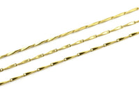 Brass Link Chain, 5M Raw Brass Bar Chain, Stick Chain, Link Chain (8.5x1.5mm) Z116